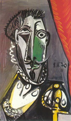 Bust of Man 1970 cubism Pablo Picasso Ölgemälde